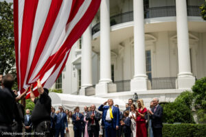 Americans, and President Trump, rally around the flag