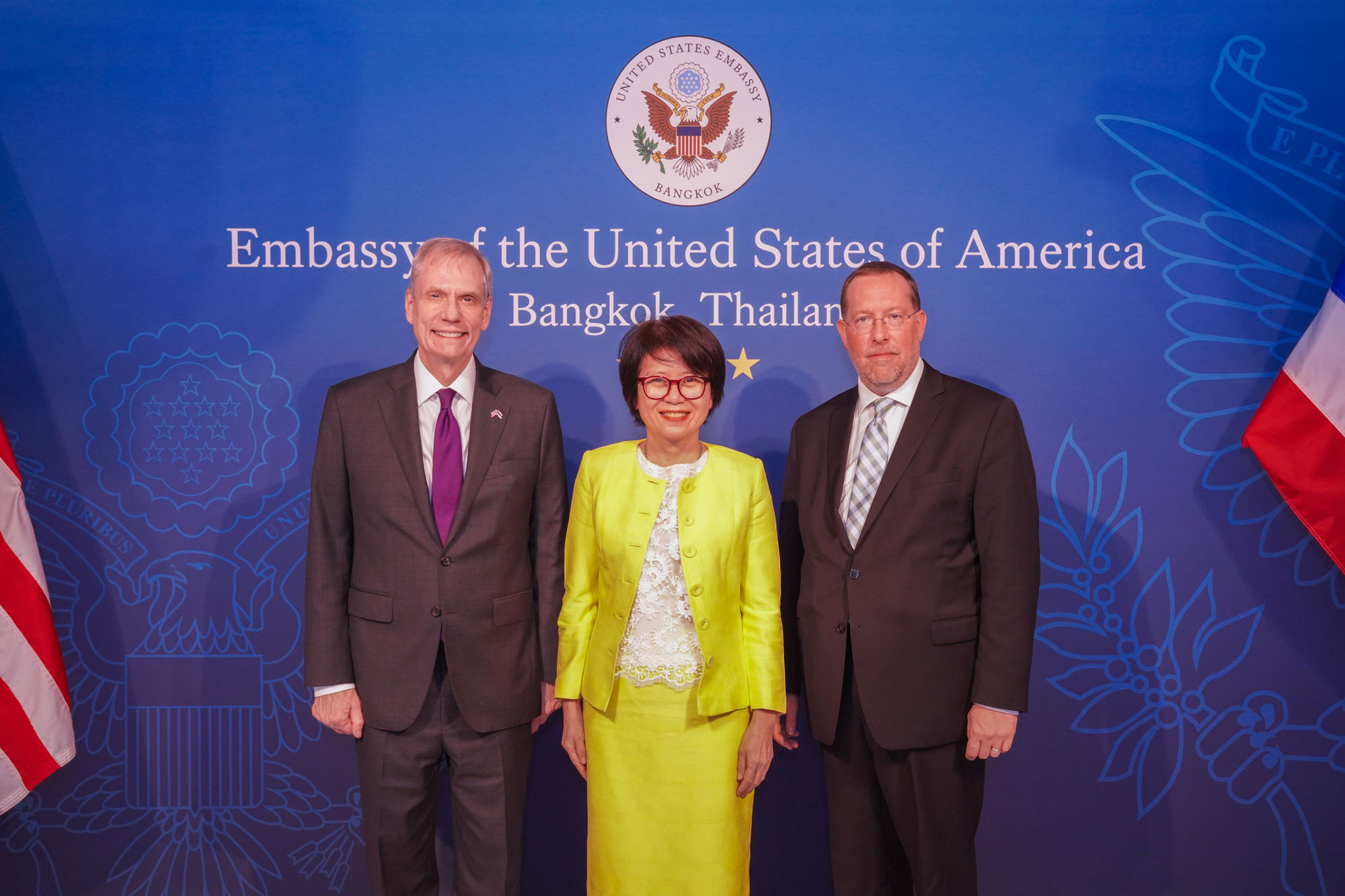 Ambassador and partners posing for photo