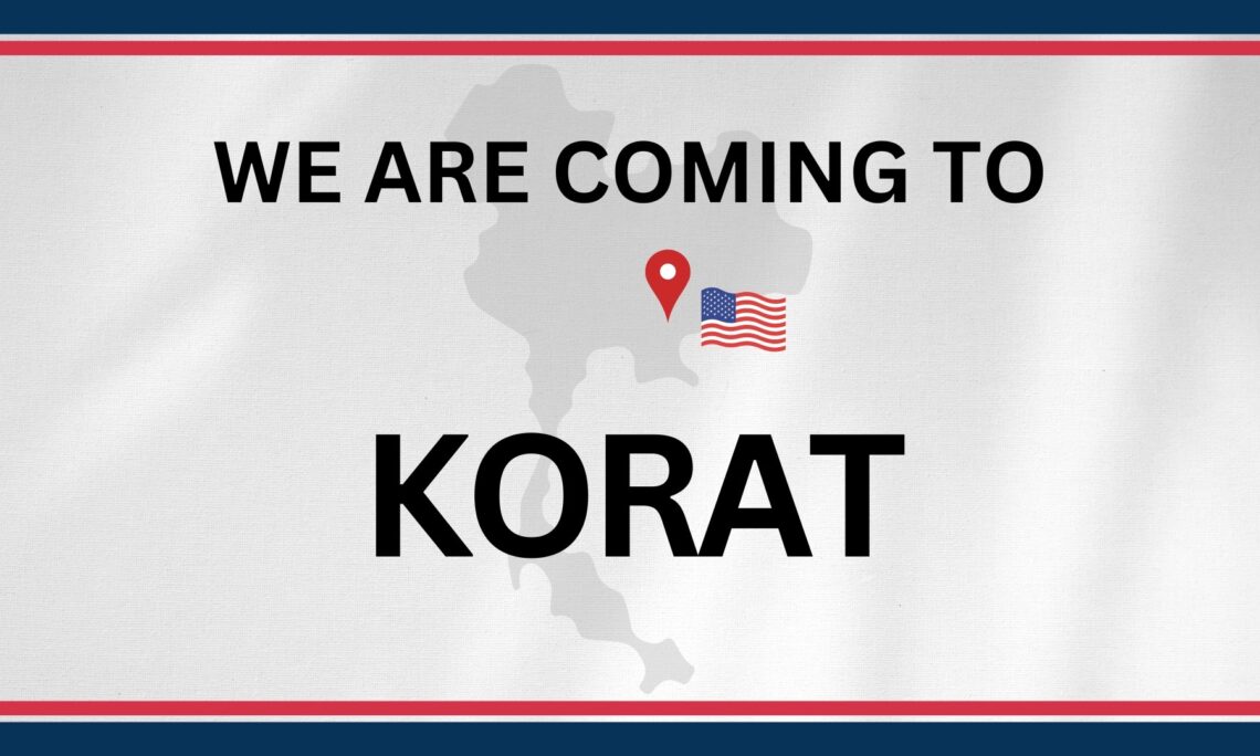 Graphic that says: We are coming to Korat